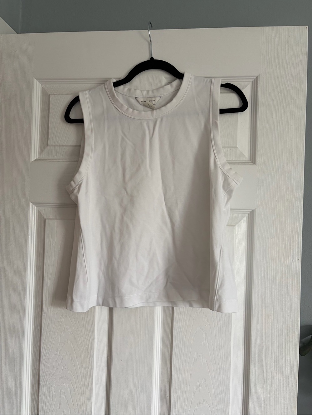 Club Monaco White Sleeveless Crewneck Tank
